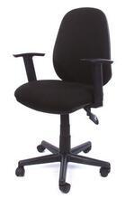 Kancelářská židle "Smile", s nastavitelnými područkami, černé čalounění, MAYAH 10008-03CK