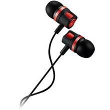 Sluchátka "EP-3", černá-červená, vestavěný mikrofon, CANYON CNE-CEP3R