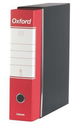 Pákový pořadač s krabicí "Oxford", červená, 80 mm, A4, karton, ESSELTE - 2