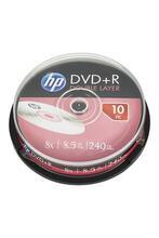 DVD+R, dvouvrstvý, 8,5 GB, 8x, 10 ks, spindle, HP 69309