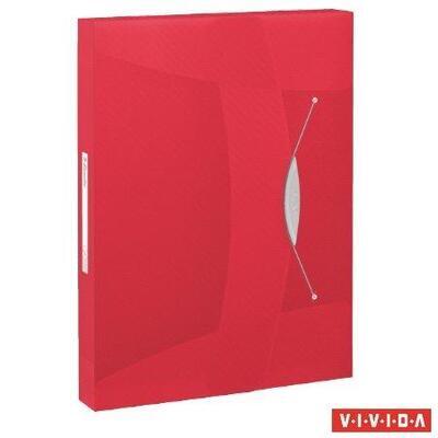 Box na spisy s gumičkou "Jumbo Vivida", Vivida červená, 40 mm, A4, PP, ESSELTE - 2