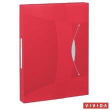 Box na spisy s gumičkou "Jumbo Vivida", Vivida červená, 40 mm, A4, PP, ESSELTE - 2/2