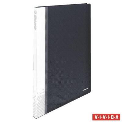 Katalogová kniha se štítkem "Vivida", pevná, černá, A4, 20 kapes, ESSELTE - 2