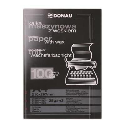 Průpisový papír, černý, pro psací stroj, A4, 100 listů, DONAU - 2