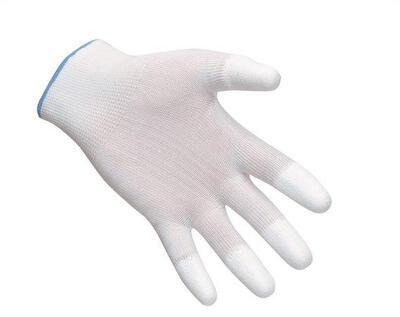 Pracovní rukavice máčené na prstech v polyuretanu, velikost S - 2