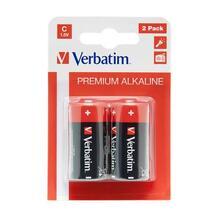 Baterie, C (malý monočlánek), 2 ks,VERBATIM "Premium"