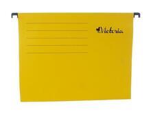 Závěsné zakládací desky, A4, žluté, VICTORIA