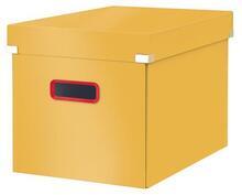 Úložná krabice "Cosy Click&Store", žlutá, vel. L, krychle, LEITZ 53470019