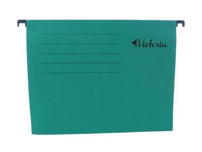 Závěsné zakládací desky, A4, zelené, VICTORIA - 3
