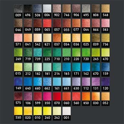 Sada akvarelových pastelek "Muzeum", 76 různých barev, šestihranné, CARAN D'ACHE 3510.376 - 3