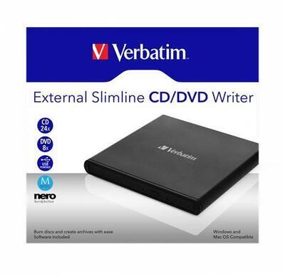 CD/DVD zapisovací mechanika, USB 2.0, externí, VERBATIM - 3
