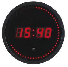 Nástěnné hodiny, LCD displej, černá, 30cm, ALBA "Horled"