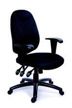 Manažerská židle, textilní, černá základna, MaYAH, "Energetic", černá