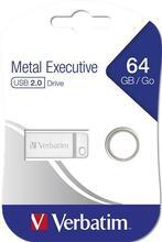 USB flash disk  "Executive Metal", 64GB, USB 2.0,  VERBATIM
