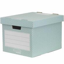Úložný box "Style", zeleno-bílá, karton, 33,3x28,5x39 cm, FELLOWES