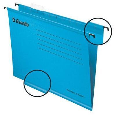 Zesílené závěsné desky "Classic", modrá, A4, recyklovaný karton, ESSELTE - 3