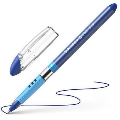 Kuličkové pero "Slider F", modrá, F, 0,3mm, s uzávěrem, SCHNEIDER - 3
