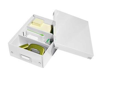Organizační krabice "Click&Store", bílá, velikost S, PP karton, lesklá,LEITZ - 3