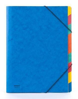 Třídící desky s gumičkou, modré, 9 částí, karton, A4, DONAU - 3