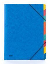 Třídící desky s gumičkou, modré, 9 částí, karton, A4, DONAU