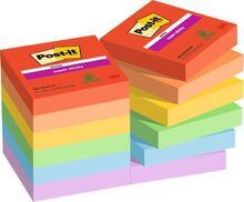 Samolepicí bloček "Super Sticky Playful", mix barev, 48 x 48 mm, 12x 90 listů, 3M POSTIT 7100290166
