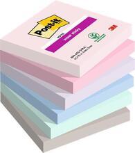 Samolepicí bloček "Super Sticky Soulful", mix pastelových barev, 76 x 76 mm, 6x 90 listů, 3M POSTIT 