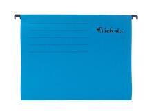 Závěsné zakládací desky, A4, modré, VICTORIA