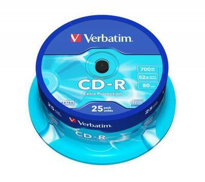 CD-R 700MB, 80min., 52x, DL Extra Protection, Verbatim, 25-cake - 3