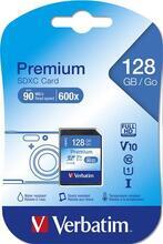 Paměťová karta "Premium", SDXC, 128GB, CL10/U1, 45/10 MB/s, VERBATIM
