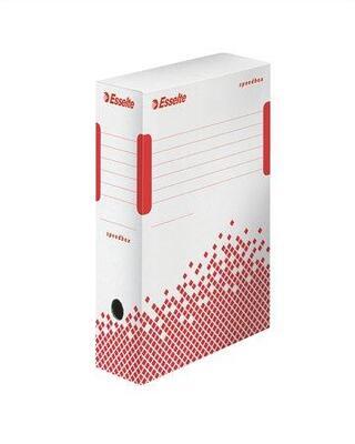 Rychle-složitelná archivační krabice "Speedbox", bílá, 100 mm, ESSELTE - 3