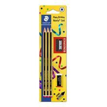 Grafitové tužky "Noris", HB 3ks, ořezávátko, pryž, šestihranné, STAEDTLER 120 SBK3P1