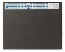 Podložka na stůl, černá, 65 x 52 cm, s ročním kalendářem, transparentní klopa, DURABLE 720401 
