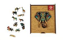 Puzzle "Elephant", dřevěné, A4, 90 ks, PANTA PLAST 0422-0004-01