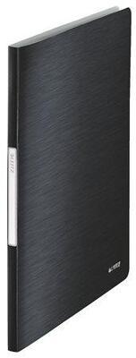 Katalogová kniha "Style", saténově černá, 20 kapes, A4, LEITZ - 4