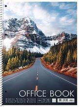 Spirálový sešit "Office book", mix, A4+, čtverečkovaný, 80 listů, SHKOLYARYK