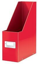 Stojan na časopisy "Click&Store", červená, PP/karton, 95 mm, lesklá, LEITZ 60470026