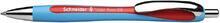 Kuličkové pero "Slider Rave", červená, 0,7mm, stiskací mechanismus, SCHNEIDER