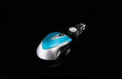 Myš "Go Mini", stříbrná-karibská modř, bezdrátová, optická, malá, VERBATIM - 4