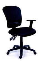 Manažerská židle, textilní, černá základna, MaYAH "Active", černá