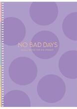 Spirálový sešit "No Bad Days", mix motivů, B5, čtverečkovaný, 80 listů, tvrdé desky, SHKOLYARYK B5-S