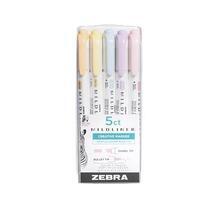 Sada zvýrazňovačů "Mildliner Highlighter", 5 pastelových barev, 1,4 - 4 mm, oboustranný, ZEBRA 78705