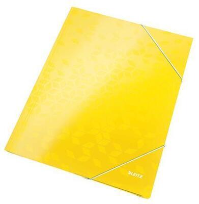 Desky s gumičkou "Wow", žlutá, lesklé, 15 mm, karton, A4, LEITZ - 5
