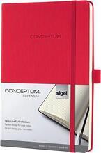 Záznamní kniha "Conceptum", červená, A5, čtverečkovaný, 194 listů, tvrdé desky, SIGEL