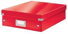 Organizační krabice "Click&Store", červená, vel. M, lesklá, laminovaný karton, LEITZ 60580026