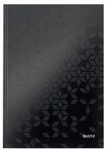 Zápisník "Wow", černá, čtverečkovaný, A4, tvrdé desky, 80 listů, LEITZ