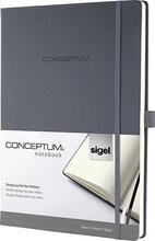 Exkluzivní zápisník "Conceptum", šedá, A4, linkovaný, 97 listů, tvrdé desky, SIGEL CO649