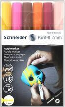 120197 Akrylové popisovače "Paint-It 310", sada 6 barev, 2 mm, SCHNEIDER