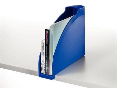 Stojan na časopisy “Plus”, modrá, A4, 70 mm, plast, LEITZ - 5