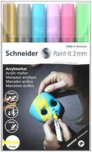 120196 Akrylové popisovače "Paint-It 310", sada 6 barev, 2 mm, SCHNEIDER - 5/5