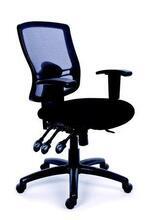 Ergonomická kancelářská židle, síť.textilie, síť.opěrák, chromovaná základna,MaYAH,"Creative",černá